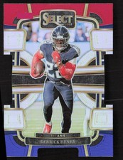 2023 Panini Select #95 Derrick Henry Red and Blue Prizms Die Cuts