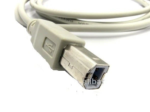 USB 2.0 Printer Scanner Cable Type A Male to Type B Male (25ft) - Beige - Image 4 of 4