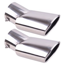2x Chrome Stainless Steel Muffler Tip Exhaust Pipe Fit For Toyota Highlander qy