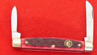 Hen & Rooster Germany red pick bone 322 BS mint stainless knife