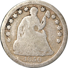 1850-O Seated Liberty Half Dime
