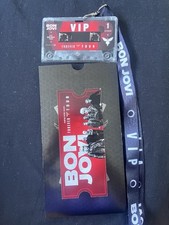 Bonjovi Forever Tour VIP Lanyard, Poster, Souvenir Ticket And Scarf BUNDLE