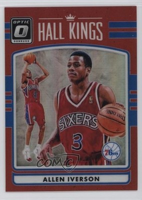 2016-17 Panini Donruss Optic Hall Kings Red Prizm /99 Allen Iverson #2 HOF 1tn7