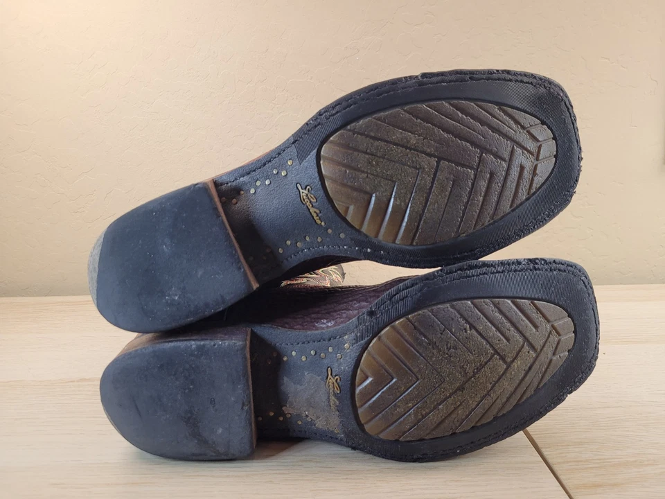 Lucchese 2000 Men's Leather Western Cowboy Boots Size 10.5 D READ DESCRIPTION - Image 3 of 4