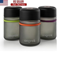 UV Resistant Frosted Glass Storage Jars W/ Child Safe Lids Organizing Goods New