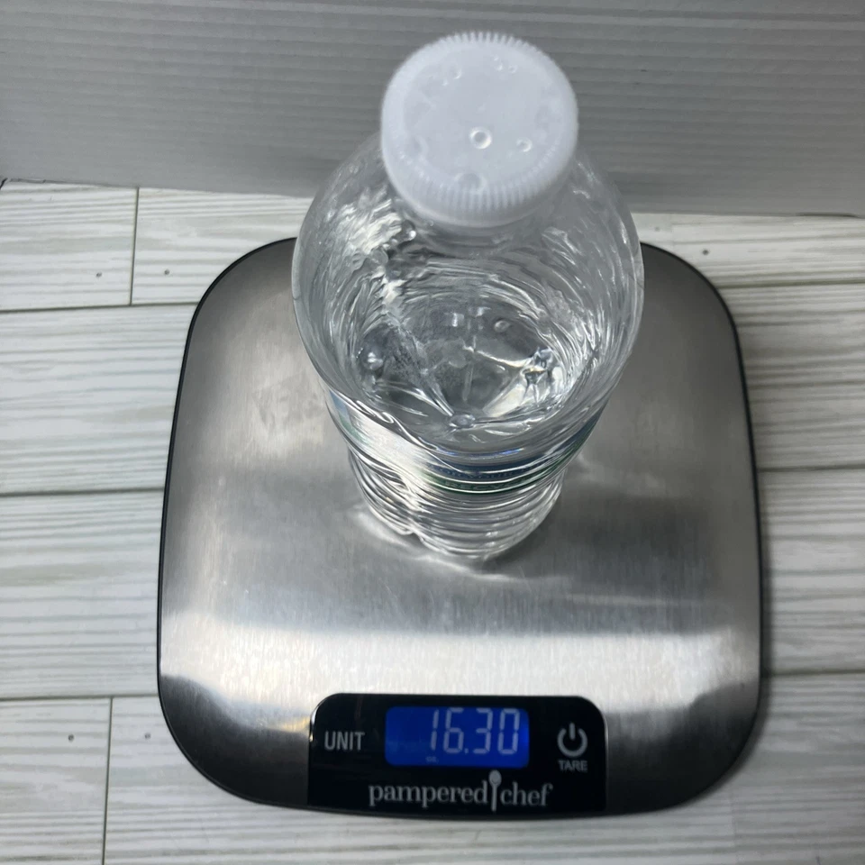 Báscula de cocina digital Pampered Chef 100271 acero inoxidable 8”x8” peso de alimentos Foto 2 de 4