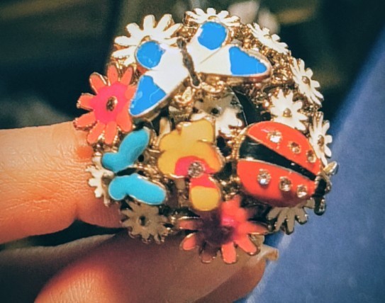 Springtime Acrylic Statement Ring - image 2