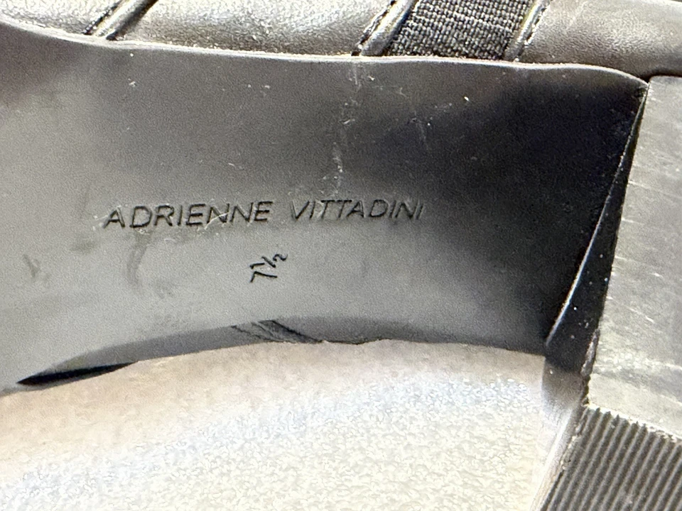 Botines para mujer Adrienne Vittadini talla 7,5 cuero negro cremallera Foto 4 de 4