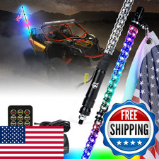Xprite 4Ft Spiral Rgb Led Whip Lights 360 Dream-Color Dancing Whip Lights