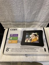 Coby 7" Digital Photo Frame NEW In Box W Stand  Power Cord Box Has Damage