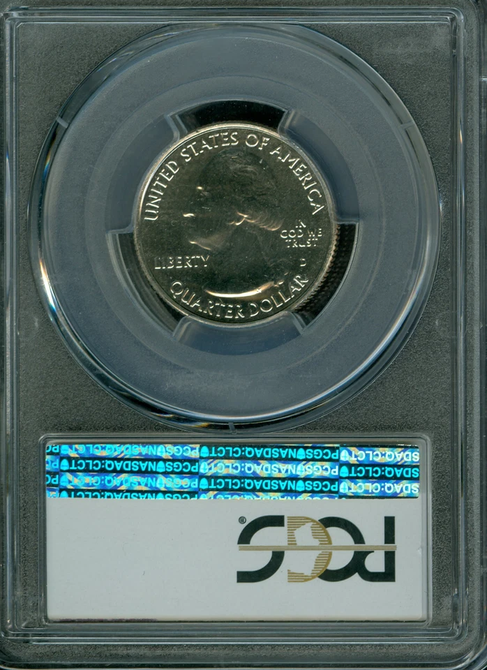 2019 D AMERICAN MEMORIAL FLAG PCGS MS67 PL PQ 2ND FINEST GRADE MAC SPOTLESS .  - Image 2 of 2
