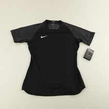 Nike Shirt Womens Small Black Dri Fit Strike Soccer Football Jersey Top NEW NWT