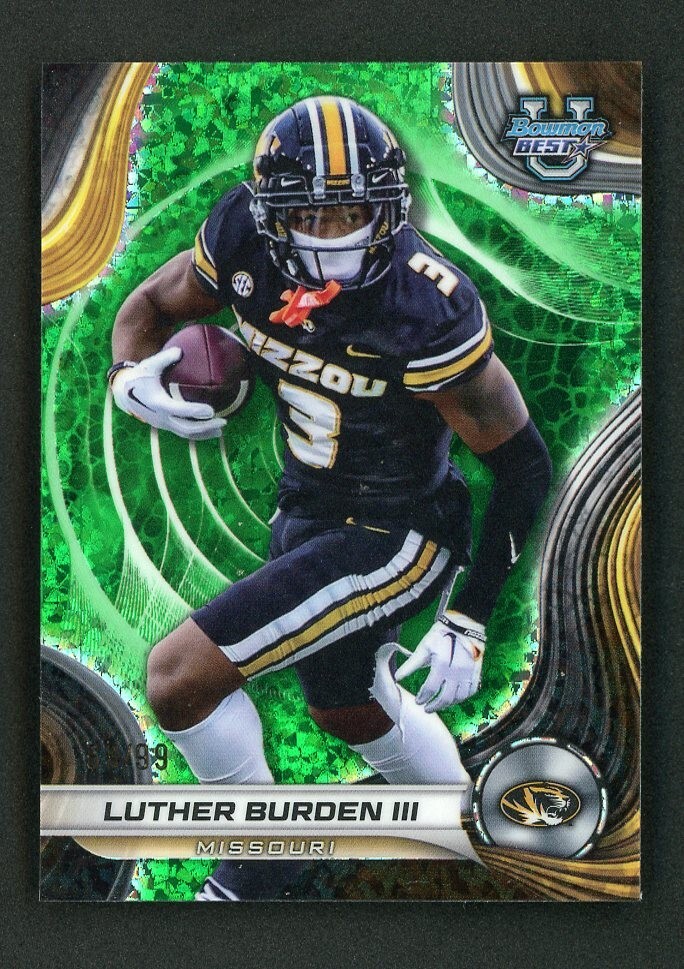 2024 BOWMAN BEST UNIVERSITY LUTHER BURDEN III GREEN MINI DIAMOND /99