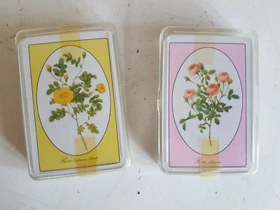 Vintage 2 of Packs Rummy Canasta Bridge Card Floral Cards for Bridge Game Items - Image 1 of 4