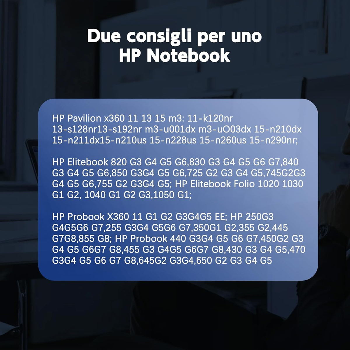 Caricatore HP 45W 19.5V - Per Probook, Elitebook, Pavilion, Connettore 4.5x3.0mm, Cavo 2.8m - Foto 4