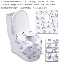 Lot of 12 Individually Wrapped Toilet Seat Covers for Kids - Unicorns
