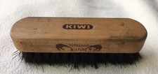 Vintage Wooden Wood Kiwi Shoe Brush Horsehair Mixture