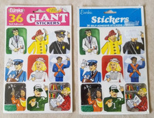 Vintage Eureka Giant Stickers Working Doctor Fireman Etc Professionals 36 Sealed