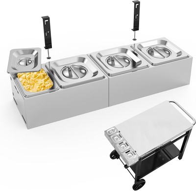 Universal Topping Station for Grill Table,Condiment & Topping Station for Pizza