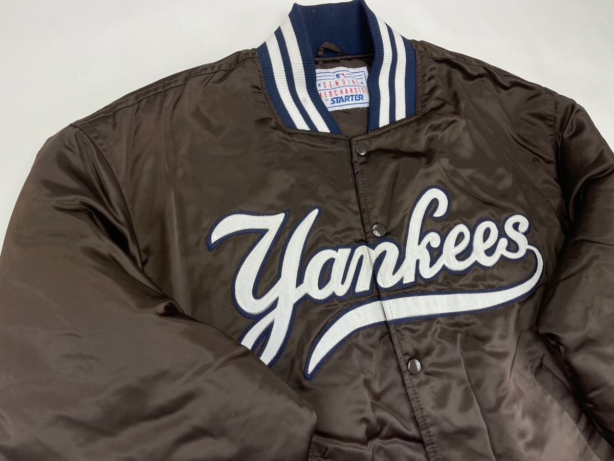 MLB New York Yankees jacket, Starter brown vintage baseball