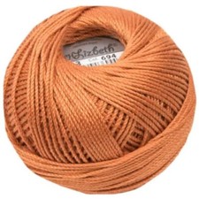 Lizbeth Egyptian Cotton Crochet Thread Size 3 Color 694 Medium Harvest Orange