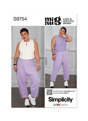 SIMPLICITY 9754 MISSES CARGOHOSE & TOP Schnittmuster Größen 8-16 & 18-26