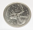 Canada 25 Cents 1968 Quarter Dollar Canadian Caribou Queen Elizabeth not silver