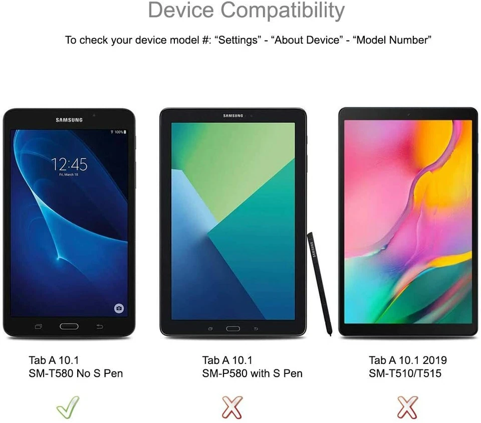 2-Pack Tempered Glass Screen Protector For Samsung Galaxy Tab A 10.1 T580 / T585 - Image 4 of 4