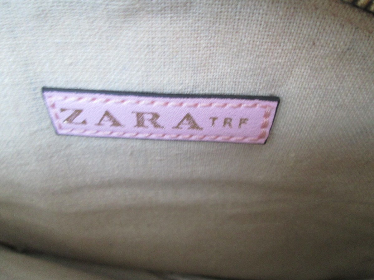 Sac à Main Bandoulière ZARA Vintage - Synthétique - Couleurs Marron/rose Ou Blanc/bleu - Occasion