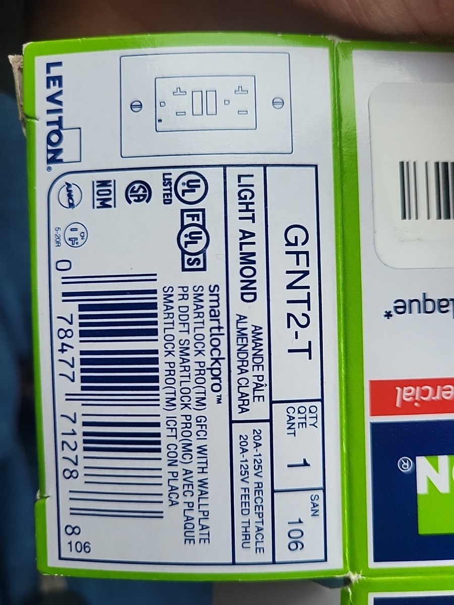 Leviton GFNL2-W Self-test SmartlockPro Slim GFCI Tamper-Resistant