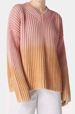 RARE NEW Jacquemus Size XL 42 Le Pull Soleil Sweater V-Neck Orange Pink NWT