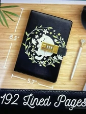 Cat Themed Diary with Lock, Journal with Lock with Diamond Pen,192pages Jornal