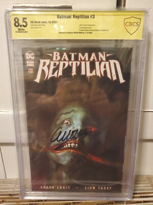Batman Reptilian 3 Cbcs 8.5 Singed By Garth Ennis