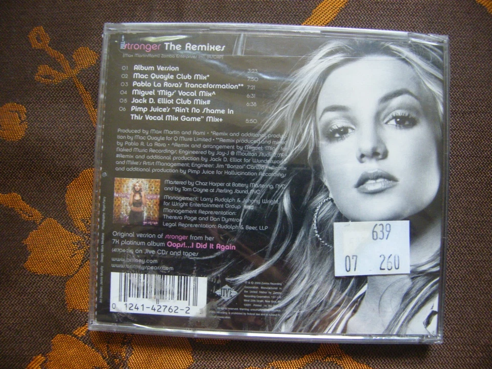 CD BRITNEY SPEARS - Stronger (The Remixes) / 6 TITRES  (2000)  NEUF BLISTER (14) - Photo 2/2