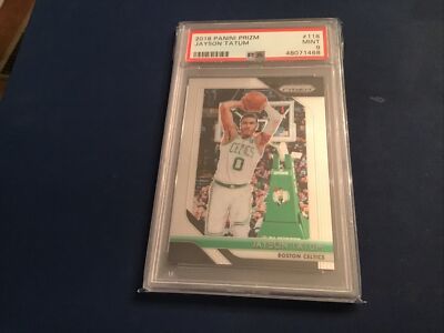2018 Jayson Tatum Panini Prizm base #118 PSA 9 Boston Celtics Duke
