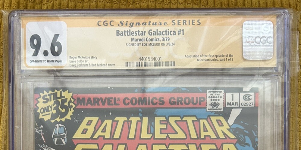 Battlestar Galactica #1 (Marvel 1979) Newsstand CGC 9.6 SIGNED BY BOB ...