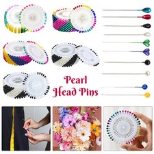Long Pearl Head Pins Extra Long Heavy Gauge Upholstery Dressmakers Crafts
