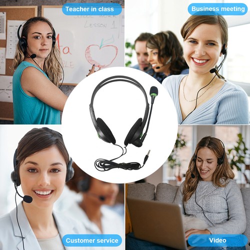 USB Headphones with Microphone Noise Cancelling Headset For Phone Laptop PC Call - Picture 11 of 18