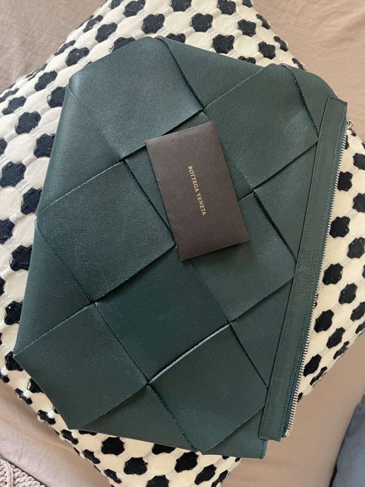 Teal Bottega Veneta Intrecciato Leather Limited Edition Clutch-image