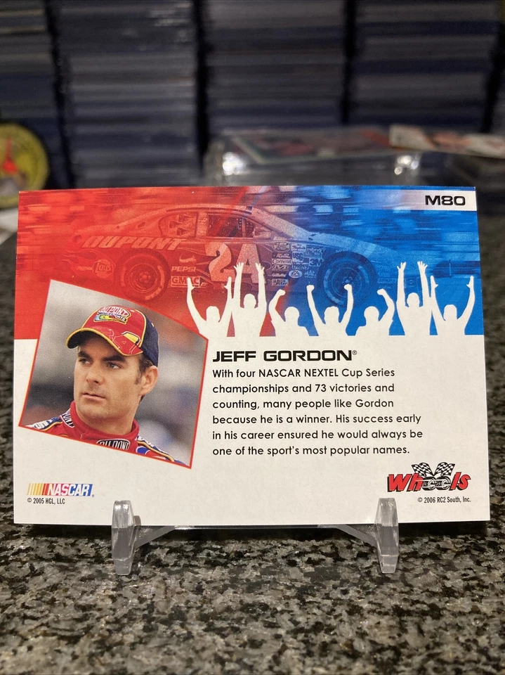 2006 Wheels High Gear Fanfare M80 Jeff Gordon Rare Insert Foil Refractor SP /100 - Image 2 of 2