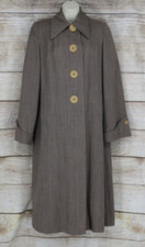 Vintage Diane Zip Liner Womens Long Heavy Coat Size Medium Large Brown