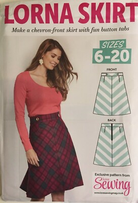 Love Sewing Lorna Rock A Line Bias ungeschnitten PLUS schnelle Damen neu ungeschnittenes Muster
