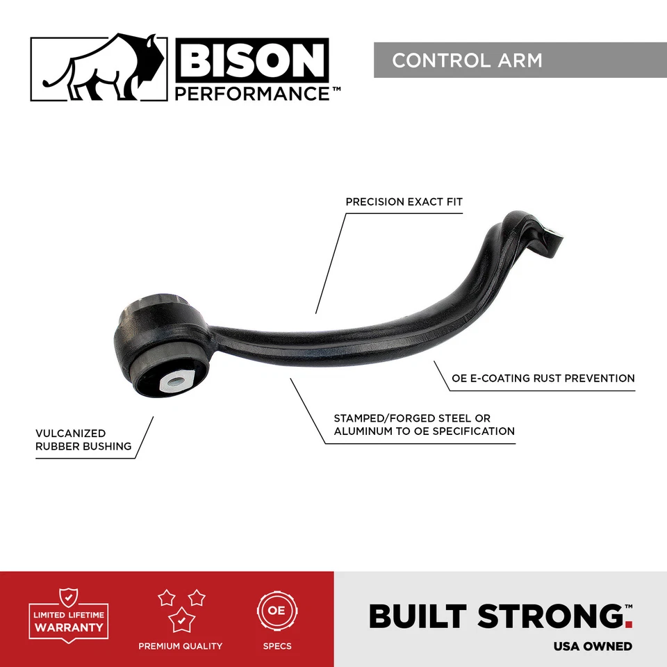Brazo de control inferior izquierdo conductor delantero Bison Performance para Acura TSX Honda Accord Foto 2 de 4