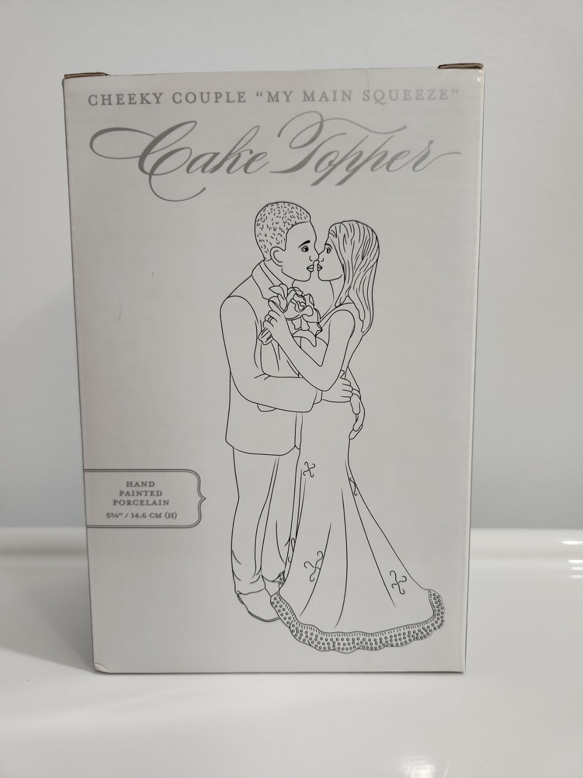 Main Squeeze Cheeky Couple Funny Wedding Cake Topper Medium Skin Tone ...