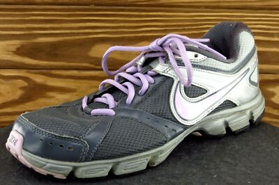 Nike Downshifter 4 Size 10 M Gray Lace Up Running Fabric Women Shoe 472680004