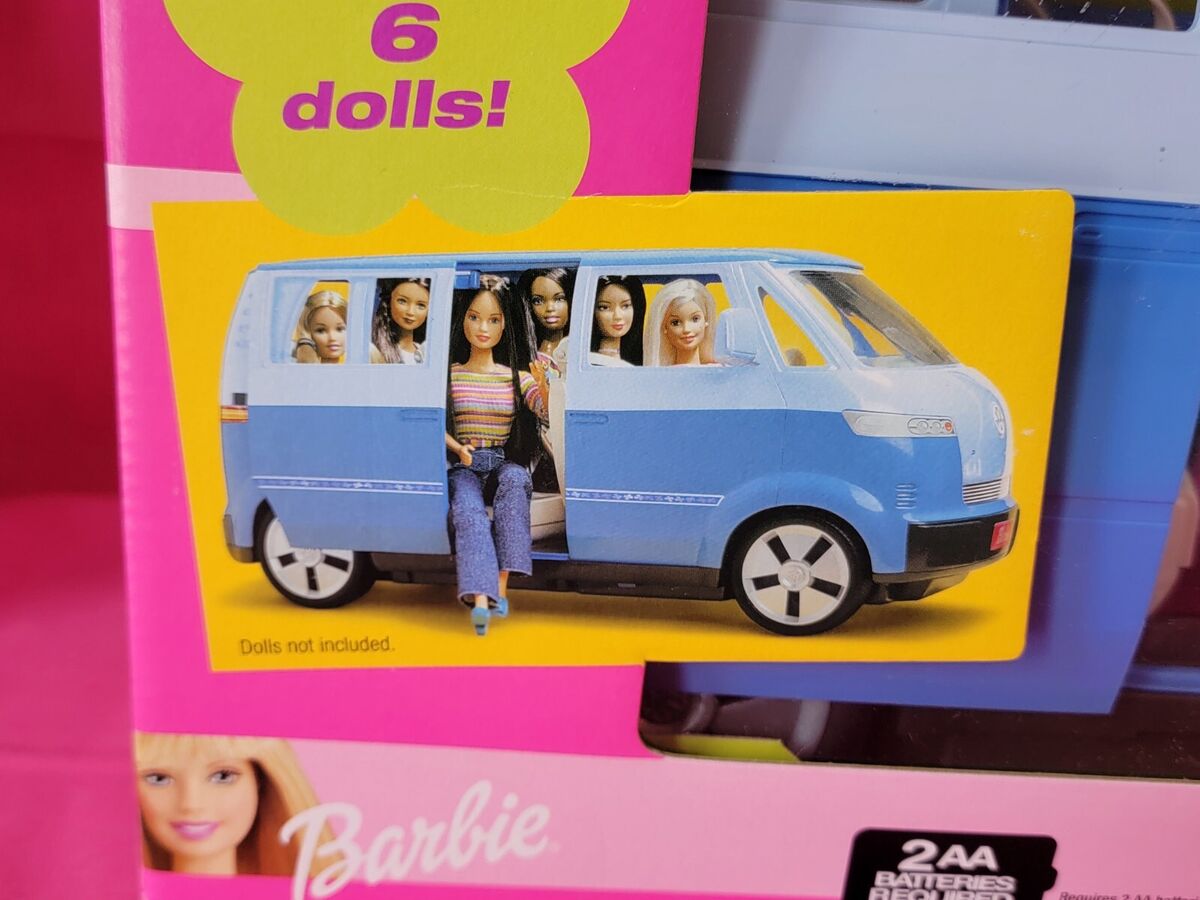 2002 Mattel Barbie Volkswagen Microbus Van Horn &Sliding 2002 Mattel Barbie Volkswagen Microbus Van Horn &Sliding