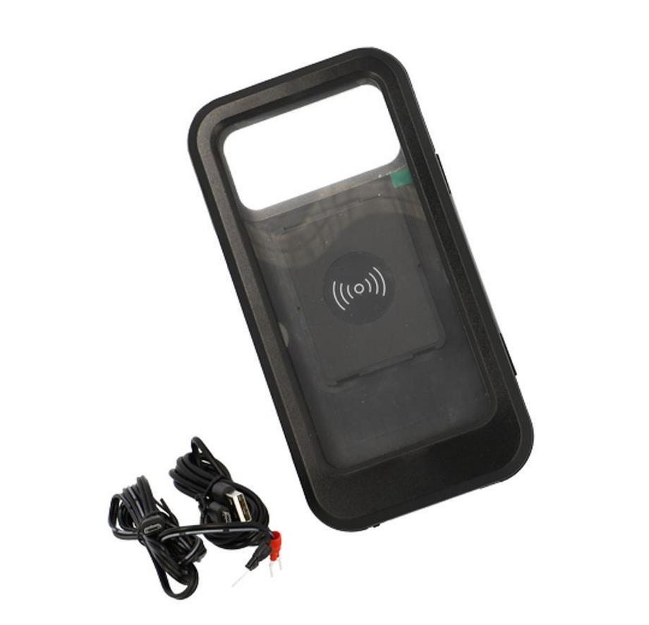 Box smartphone étanche Blackway support téléphone moto chargeur induction sans fil
