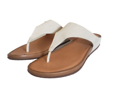 Fitflop Banda Opul Toe Post Sandal, Beige Nubuck, Women Size 10