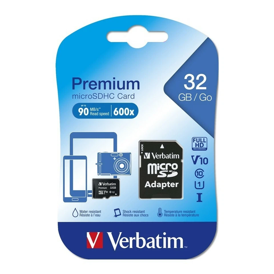 Verbatim MicroSDXC PREMIUM 16GB/ 32GB/ 64GB/ 128GB (Class10 UHS-I) with Adaptor - Image 2 of 4