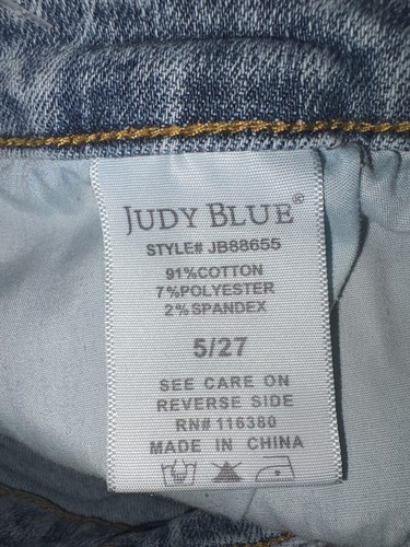 Judy Blue Jeans Women's 5/27 Trouser Flare Distressed - Picture 9 of 10